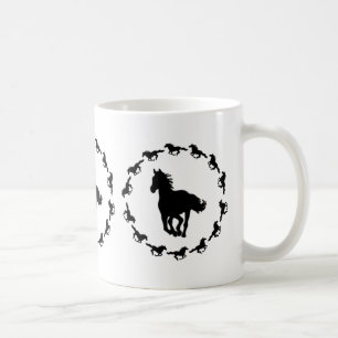 Horse Design Silhouette Coffee Mug
