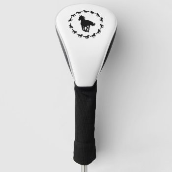 Horse Design Silhouette Golf Head Cover by warrior_woman at Zazzle