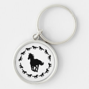 Horse Design Silhouette Keychain