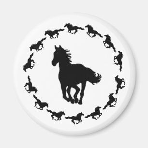 Horse Design Silhouette Magnet