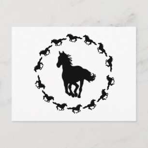 Horse Design Silhouette Postcard