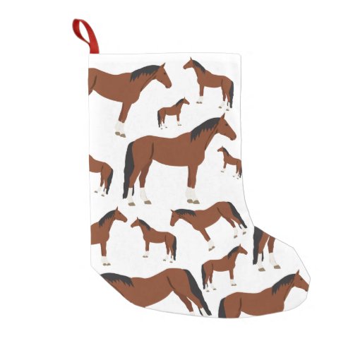 Horse Design Small Christmas Stocking