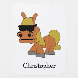 Horse Design Swaddle Blanket