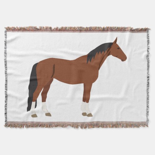 Horse Design Throw Blanket
