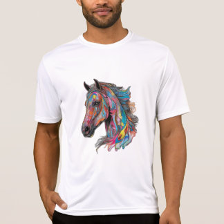 Horse Design Type T-Shirt || Vibrant Running Horse