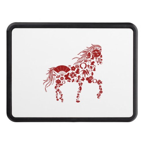 Horse design with elements hitch cover
