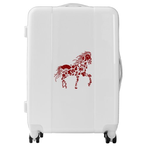 Horse design with elements luggage