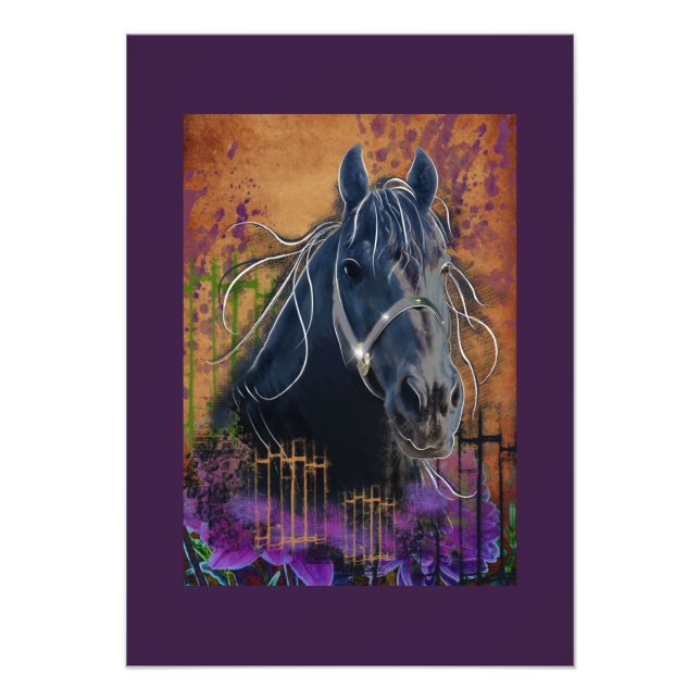 Horse DIAMOND portrait - Photo Print (Front)
