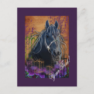 Horse DIAMOND portrait - Postcard
