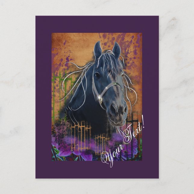 Horse DIAMOND portrait - Postcard (Front)
