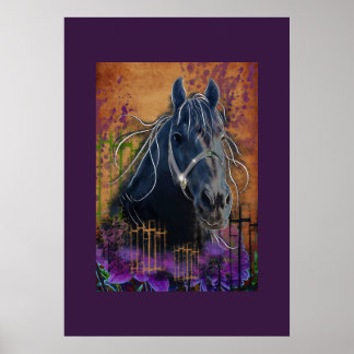 Horse DIAMOND portrait - Poster