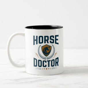 Horse Doctor Equine Veterinarian Two-Tone Coffee Mug
