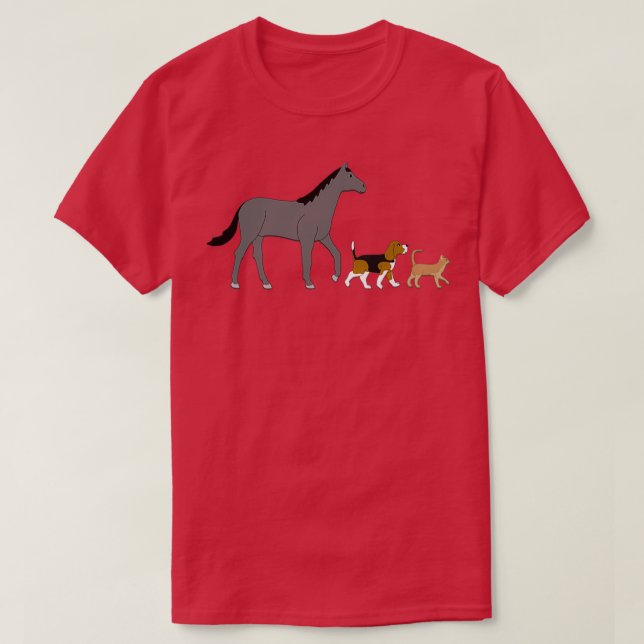 horse dog and cat T-Shirt (Design Front)
