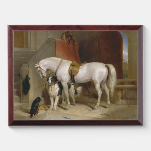 Horse dog Favourites painting art Landseer Propert Award Plaque