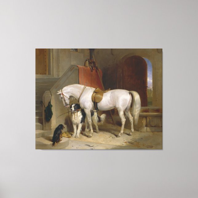 Horse dog Favourites painting art Landseer Propert Canvas Print (Front)