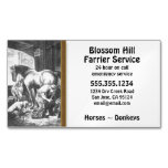 Horse Donkey Farrier Business Card Magnet at Zazzle