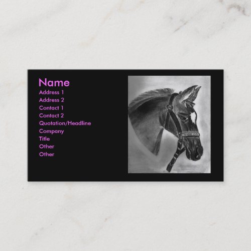 Horse drawing business card templates