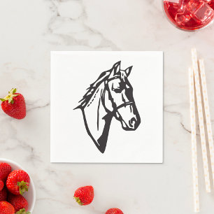 Horse Drawing Paper Napkins