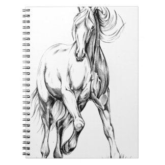 Horse drawing sketch art handmade notebook