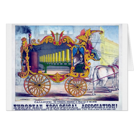 Horse Drawn Calliope Musical Instrument! Card