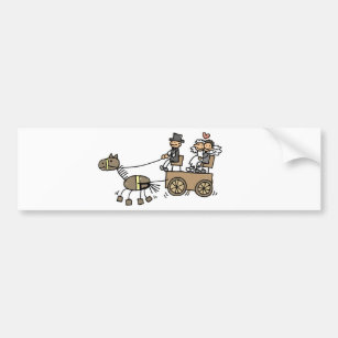 Horse Drawn Carriage For Weddings Bumper Sticker