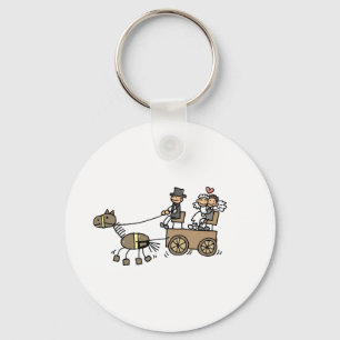 Horse Drawn Carriage For Weddings Keychain