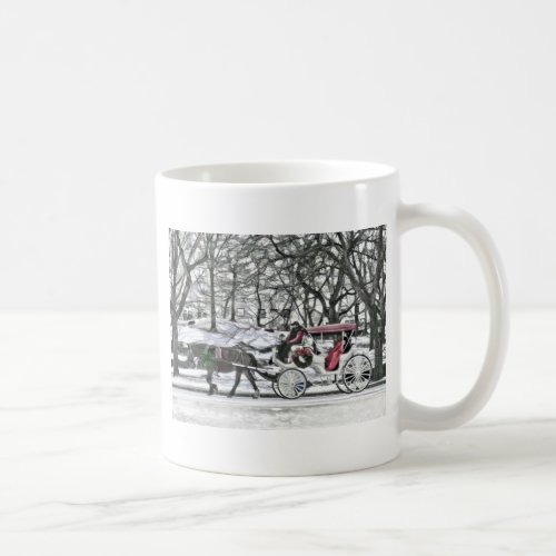 Horse Drawn Carriage in New York City Coffee Mug