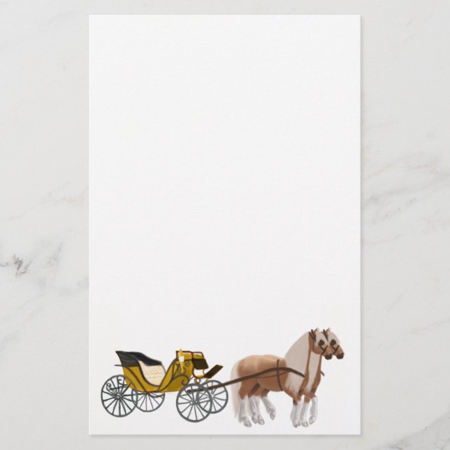Horse Drawn Carriage Stationery (Front)