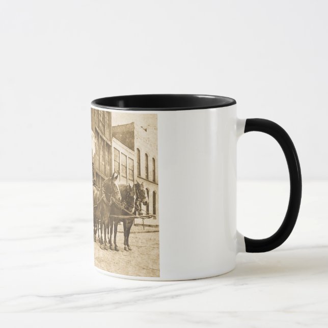 Horse Drawn Fire Engine Vintage Mug (Right)