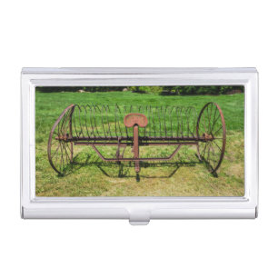 Horse Drawn Hay Rake Business Card Case