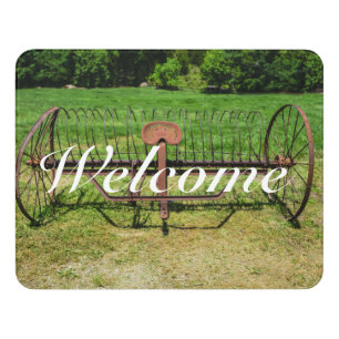 Horse Drawn Hay Rake Door Sign