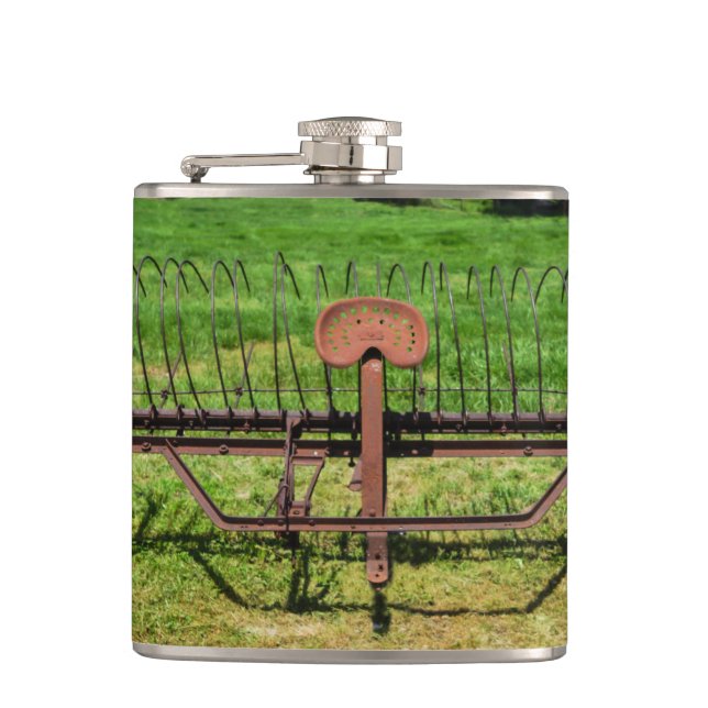 Horse Drawn Hay Rake Flask (Front)