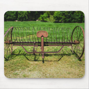 Horse Drawn Hay Rake Mouse Pad