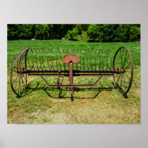 Horse Drawn Hay Rake Poster