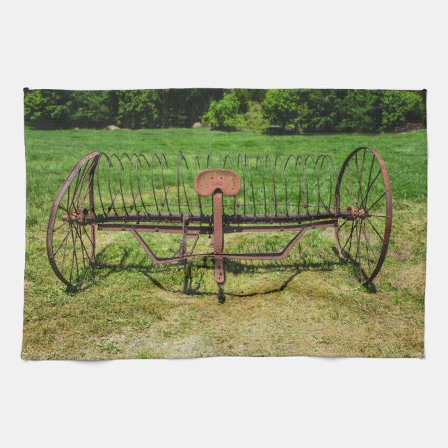 Horse Drawn Hay Rake Towel (Horizontal)