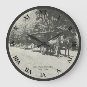Horse Drawn School Bus Clock