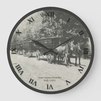 Horse Drawn School Bus Clock