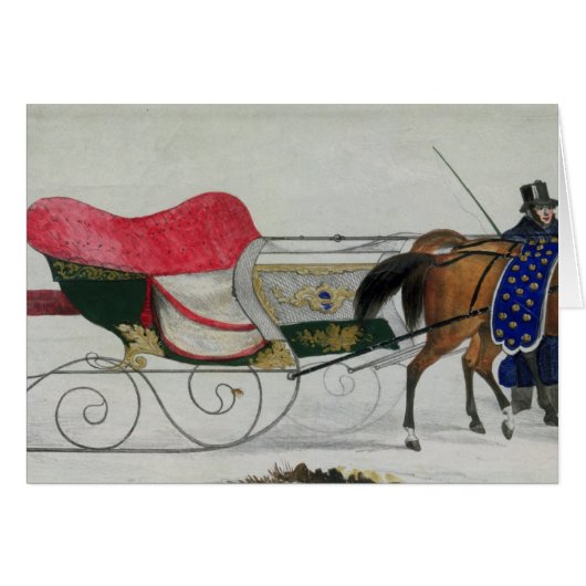 Horse Drawn Sleigh Cards (Front Horizontal)