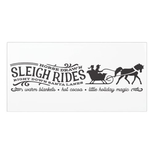 Horse Drawn Sleigh Rides Door Sign