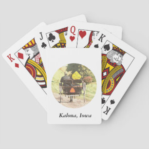 Horse Drawn Vechicles, Kalona, Iowa Poker Cards