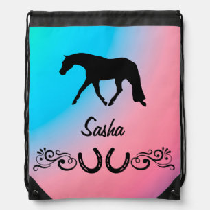 Horse Drawstring Backpack - Customizable