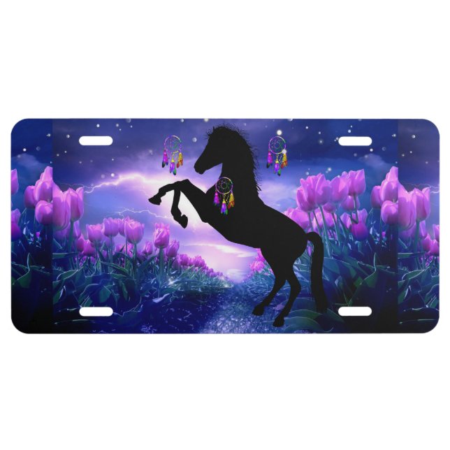 Horse Dreamcatcher License Plate (Front)