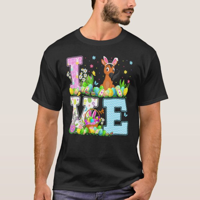 Horse Easter Egg Hunt   Love Horse Easter Sunday T-Shirt (Front)