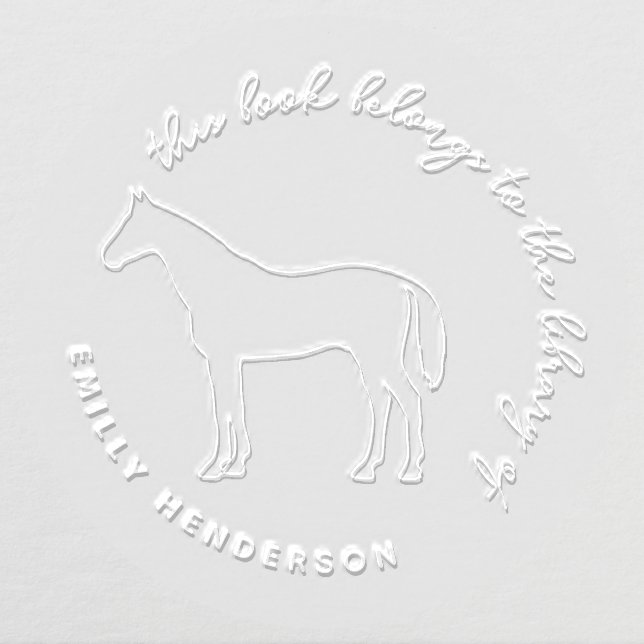 Horse Elegant From The Library Of Script Embosser (Design)