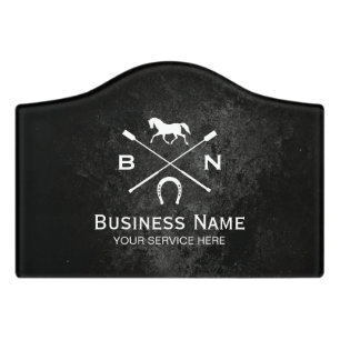 Horse Elegant Horseback Riding Equestrian Door Sign
