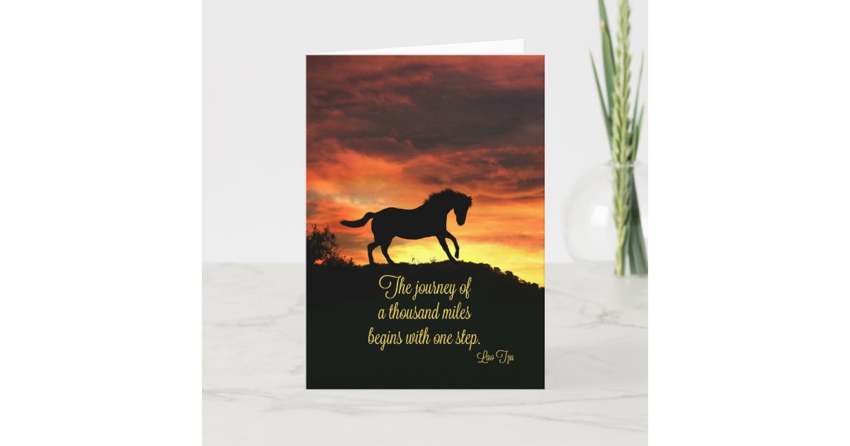 Horse Encouragement Card with Famous Saying | Zazzle