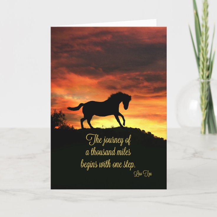 Horse Encouragement Card with Famous Saying | Zazzle