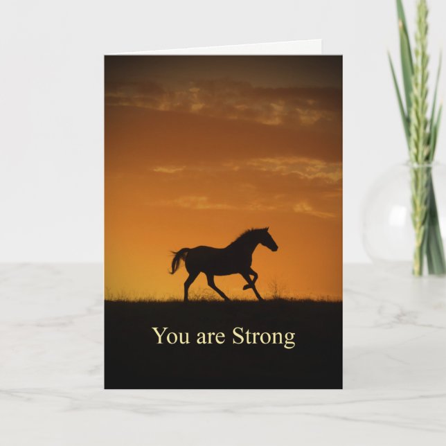 Horse Encouragement You Are Strong and Brave Card (Front)