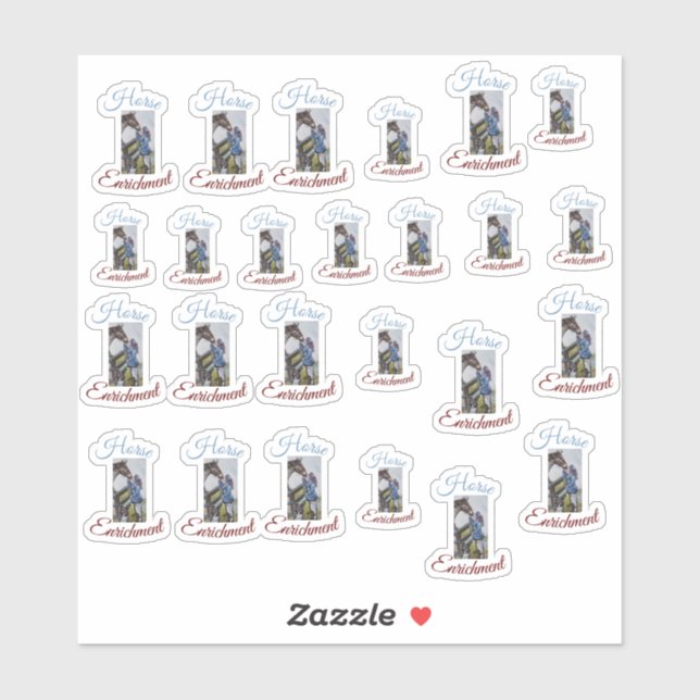 horse enrichment sticker (Sheet)
