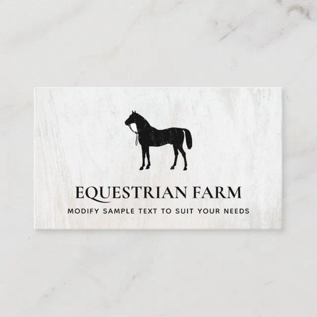 Horse Equestrian Business Card Zazzle